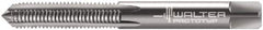 Walter-Prototyp - M10x1.00 Metric Fine 6H 4 Flute Bright Finish Solid Carbide Straight Flute Machine Tap - Modified Bottoming, Right Hand Thread, 90mm OAL, 30mm Thread Length, Oversize - Exact Industrial Supply