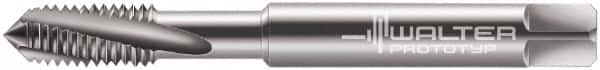 Walter-Prototyp - M8x1.25 Metric 3 Flute 6H Modified Bottoming Spiral Flute Tap - Solid Carbide, Bright Finish, 90mm OAL, Right Hand Flute, Right Hand Thread, Series 80410 - Benchmark Tooling