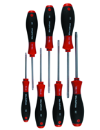 7 Piece - T7s; T8s; T9s; T10s; T15s; T20s; T25s Security - Torx SoftFinish® Cushion Grip Screwdriver Set - Benchmark Tooling