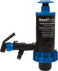 GoatThroat Pumps - 3/8" Outlet, 4 GPM, Polypropylene Hand Operated Transfer Pump - 56" OAL, For up to 55 Gal Drums, For Antifreeze, Caustics, Light Weight Liquids, Wetting Agents & Soaps - Benchmark Tooling