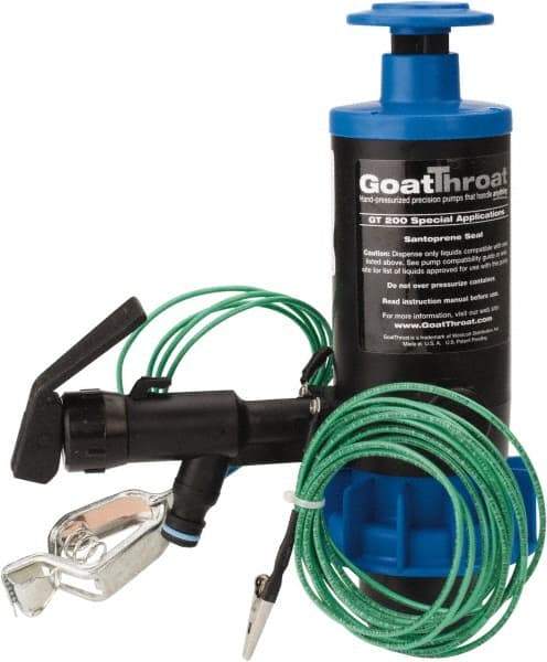 GoatThroat Pumps - 3/8" Outlet, 4 GPM, Polypropylene Hand Operated Transfer Pump - 56" OAL, For up to 55 Gal Drums, For Class I & II Flammable & Combustible Liquids - Benchmark Tooling