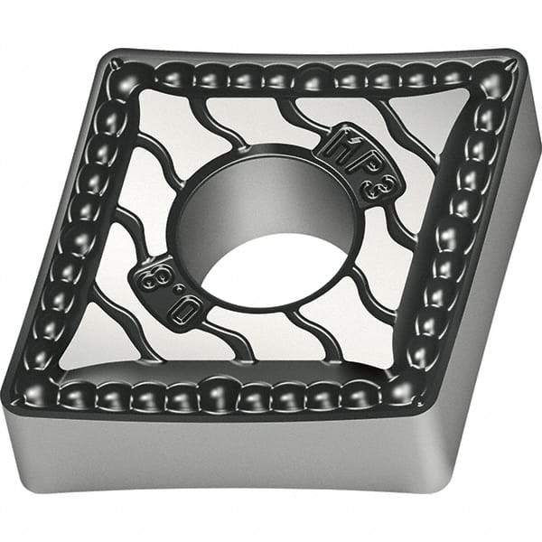 Walter - CNMG321 MP3 Grade WPP20S Carbide Turning Insert - TiCN/Al2O3/TiN Finish, 80° Diamond, 3/8" Inscr Circle, 1/8" Thick, 1/64" Corner Radius - Benchmark Tooling