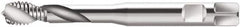 Walter-Prototyp - M8x1.25 Metric 2 Flute 6H Modified Bottoming Spiral Flute Tap - Cobalt, Bright Finish, 90mm OAL, Right Hand Flute, Right Hand Thread, Series S20516 - Exact Industrial Supply