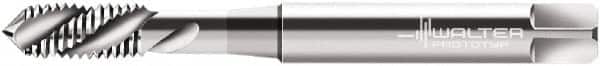 Walter-Prototyp - M5x0.80 Metric 3 Flute 6H Modified Bottoming Spiral Flute Tap - Cobalt, Bright Finish, 70mm OAL, Left Hand Flute, Left Hand Thread, Series P205198 - Exact Industrial Supply