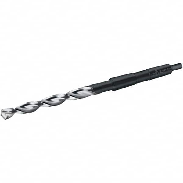 Walter-Titex - 17.25mm, 2MT 130° Point Cobalt Taper Shank Drill Bit - Bright/Oxide Finish, 130mm Flute Length, 228mm OAL, Parabolic Flute, Series A4247 - Benchmark Tooling