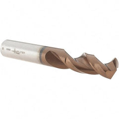 Walter-Titex - 1/2" 130° Parabolic Flute Cobalt Screw Machine Drill Bit - AlCrN Finish, Right Hand Cut, 51mm Flute Length, 102mm OAL, Conical+U Point, Straight Shank - Benchmark Tooling