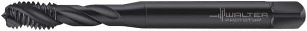 Walter-Prototyp - M10x1.50 Metric 3 Flute 6H Modified Bottoming Spiral Flute Tap - Cobalt, Oxide Finish, 100mm OAL, Right Hand Flute, Right Hand Thread, Series 7051773 - Exact Industrial Supply