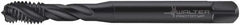 Walter-Prototyp - M10x1.50 Metric 3 Flute 6H Modified Bottoming Spiral Flute Tap - Cobalt, Oxide Finish, 100mm OAL, Right Hand Flute, Right Hand Thread, Series 7051773 - Exact Industrial Supply