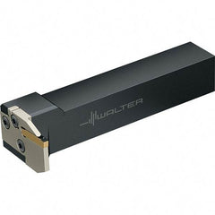 Walter - External Thread, 0.4724" Max Depth of Cut, 2mm Min Groove Width, 139.8mm OAL, Right Hand Indexable Grooving Cutoff Toolholder - 25mm Shank Height x 25mm Shank Width, GX16-1E.. Insert Style, NCLE Toolholder Style - Benchmark Tooling