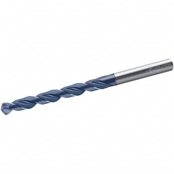 Walter-Titex - 9.8mm 118° Cobalt Jobber Drill - TiNAl Finish, Right Hand Cut, Spiral Flute, Straight Shank, 133mm OAL, VA Inox Point - Benchmark Tooling