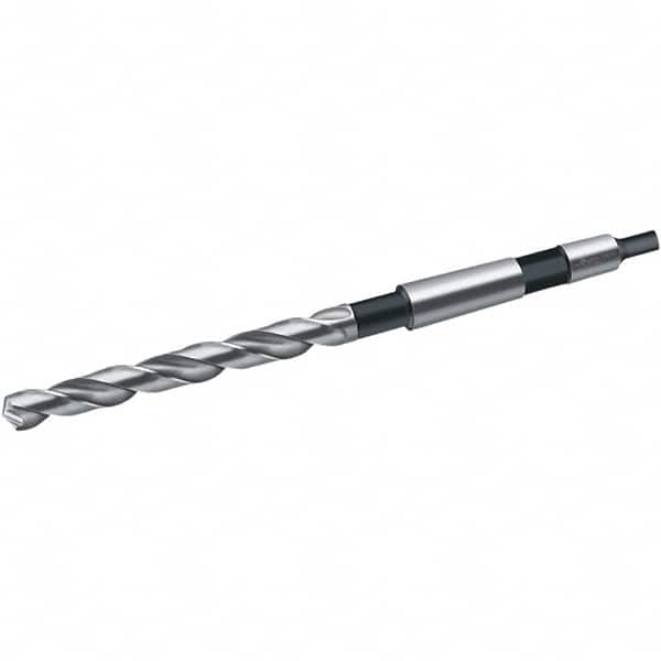 Walter-Titex - 16.75mm, 2MT 130° Point Cobalt Taper Shank Drill Bit - Bright Finish, 125mm Flute Length, 223mm OAL, Spiral Flute, Series A4244 - Benchmark Tooling