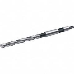 Walter-Titex - 17.5mm, 2MT 130° Point Cobalt Taper Shank Drill Bit - Bright Finish, 130mm Flute Length, 228mm OAL, Spiral Flute, Series A4244 - Benchmark Tooling