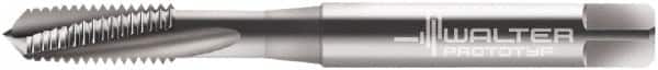 Walter-Prototyp - M6x1.00 Metric 3 Flute 6H Plug Spiral Flute Tap - Cobalt, Bright Finish, 80mm OAL, Right Hand Flute, Right Hand Thread, Series 20411 - Exact Industrial Supply