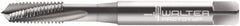 Walter-Prototyp - M6x1.00 Metric 3 Flute 6H Plug Spiral Flute Tap - Cobalt, Bright Finish, 80mm OAL, Right Hand Flute, Right Hand Thread, Series 20411 - Exact Industrial Supply