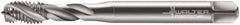 Walter-Prototyp - M2.3x0.40 Metric 3 Flute 6H Modified Bottoming Spiral Flute Tap - Cobalt, Bright Finish, 45mm OAL, Right Hand Flute, Right Hand Thread, Series 7051770 - Exact Industrial Supply