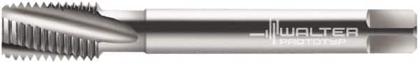 Walter-Prototyp - M10x1.00 Metric Fine 3 Flute 6G Modified Bottoming Spiral Flute Tap - Cobalt, Bright Finish, 90mm OAL, Right Hand Flute, Right Hand Thread, Series 21480 - Exact Industrial Supply