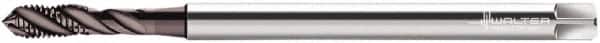 Walter-Prototyp - M10x1.50 Metric 3 Flute 6H Modified Bottoming Spiral Flute Tap - Cobalt, Bright Finish, 160mm OAL, Right Hand Flute, Right Hand Thread, Series P205183 - Exact Industrial Supply
