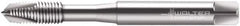 Walter-Prototyp - M1.7x0.35 Metric, 2 Flute, Bright Finish, Cobalt Spiral Point Tap - Plug Chamfer, Right Hand Thread, 40mm OAL, 7mm Thread Length, 2.5mm Shank Diam, 6H Class of Fit, Series 20211 - Exact Industrial Supply