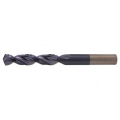 #1 RHS / RHC HSS-CO 8% (M42) 135 Degree Split Point Q-Cobalt Wide Land Parabolic Drill - TiAlN - Benchmark Tooling