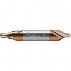 Walter-Titex - Metric Plain Cut 60° Incl Angle Solid Carbide Combo Drill & Countersink - Benchmark Tooling