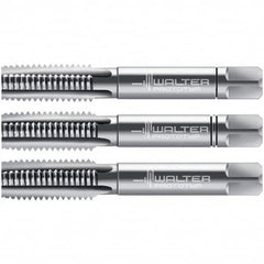 Walter-Prototyp - M12x1.75 Metric, 4 Flute, Modified Bottoming, Plug & Taper, Bright Finish, High Speed Steel Tap Set - Right Hand Cut, 75mm OAL, 63/64" Thread Length, 6H Class of Fit, Series 30060 - Benchmark Tooling