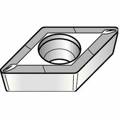 Kennametal - DCMT325111 11 Grade KT325 Cermet Turning Insert - Uncoated, 55° Diamond, 3/8" Inscr Circle, 5/32" Thick, 1/64" Corner Radius - Benchmark Tooling