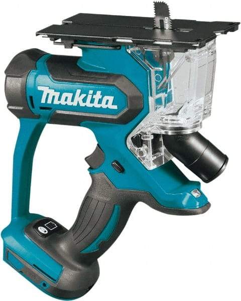 Makita - 18 Volt, 6,000 SPM, 1-3/16" Stroke Length, Lithium-Ion Cordless Jigsaw - 90° Cutting Angle, Series 18V LXT - Benchmark Tooling