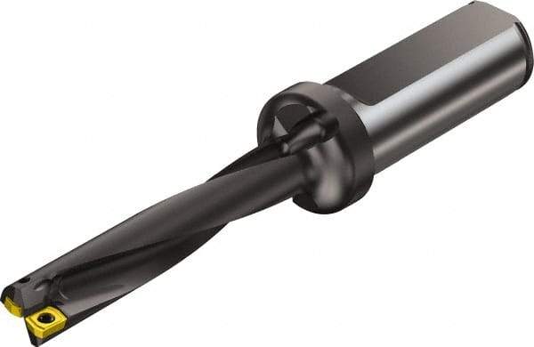 Sandvik Coromant - 81mm Max Drill Depth, 5.03226xD, 15.5mm Diam, Indexable Insert Drill - 2 Inserts, 20mm Shank Diam, Flange Shank - Benchmark Tooling