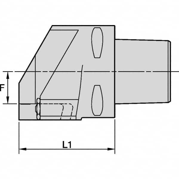 Kennametal - EG-P-GUP, EG-U-GUN, EG-U-GUP, ER-P-GUP, ER-U-GUN, ER-U-GUP Insert, 73.5mm Head Length, Modular Grooving Blade Holder Head - Left Hand Cut, System Size PSC80, Through Coolant, Series Beyond Evolution - Benchmark Tooling