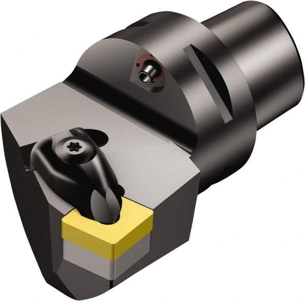 Sandvik Coromant - Left Hand Cut, Size C6, CNMG 12 04 08 & CNMG 432 Insert Compatiblity, External Modular Turning & Profiling Cutting Unit Head - 45mm Ctr to Cutting Edge, 68.09mm Head Length, Through Coolant, Series T-Max P - Benchmark Tooling