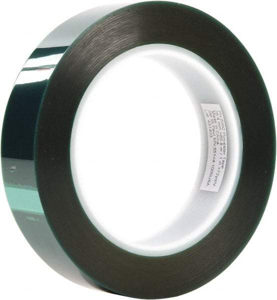 3M - 1-1/2" Wide x 72 Yd Long Green Polyester Film Masking Tape - Series 8992, 3.2 mil Thick - Benchmark Tooling