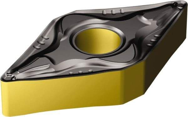 Sandvik Coromant - DNMG433 PM Grade 4335 Carbide Turning Insert - TiCN/AI2O3/TiN Finish, 55° Diamond, 1/2" Inscr Circle, 3/16" Thick, 3/64" Corner Radius - Benchmark Tooling