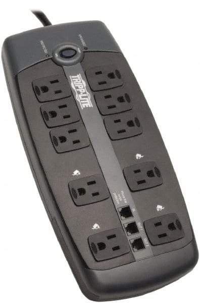 Tripp-Lite - 10 Outlets, 120 VAC15 Amps, 8' Cord, Power Outlet Strip - Floor, Keyhole Mount, 5-15 NEMA Configuration, 1.8" Strip - Benchmark Tooling