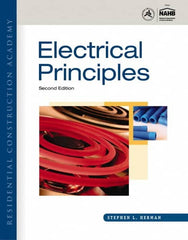 DELMAR CENGAGE Learning - Residential Construction Academy: Electrical Principles Publication, 2nd Edition - by Herman, Delmar/Cengage Learning, 2011 - Benchmark Tooling