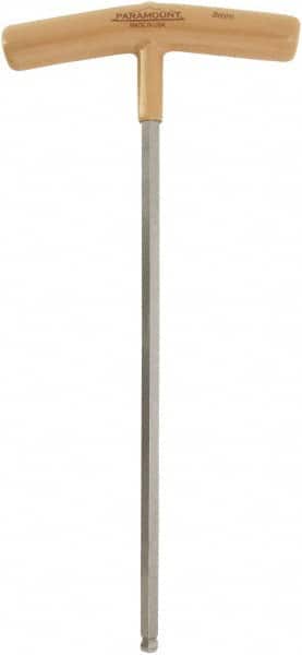 Paramount - 8mm Hex, T-Handle Cushion Grip, Ball End Hex Key - 11-13/64" OAL, Protanium High Torque Steel, Metric System of Measurement - Benchmark Tooling