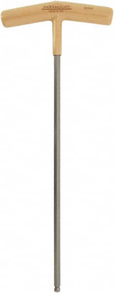Paramount - 6mm Hex, T-Handle Cushion Grip, Ball End Hex Key - 10-1/2" OAL, Protanium High Torque Steel, Metric System of Measurement - Benchmark Tooling