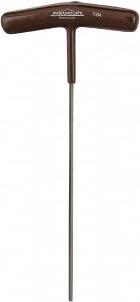 Paramount - 7/64" Hex, T-Handle Cushion Grip, Hex Key - 6-51/64" OAL, Protanium High Torque Steel, Inch System of Measurement - Benchmark Tooling