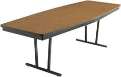 Barricks - 36" Long x 96" Wide x 30" High, Folding Table - Walnut & Black - Benchmark Tooling