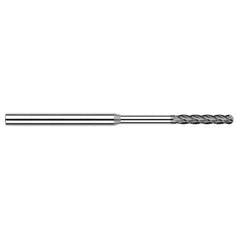 ‎1/32″ Dia. × 1/8″ Shank × 5/32″ DOC × 2-1/2″ OAL, CVD Diamond, 4 Flute, Ballnose End Mill - Exact Industrial Supply
