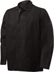 Steiner - Size M Flame Resistant/Retardant Jacket - Black, Cotton & Nylon, Snaps Closure, 44 to 46" Chest - Benchmark Tooling