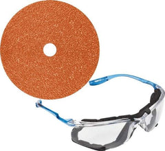 3M - 4-1/2" Diam 5/8-11 Threaded Hole 80 Grit Fiber Disc - Medium Grade, Ceramic, 13,300 Max RPM, Series 982C - Benchmark Tooling