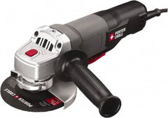 Porter-Cable - 4-1/2" Wheel Diam, 11,000 RPM, Corded Angle & Disc Grinder - 5/8-11 Spindle, 120 Volts, 7 Amps - Benchmark Tooling