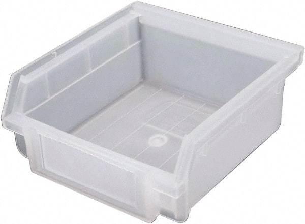 Triton - 6 Lb. Load Capacity, 4-3/8" Deep, Translucent Polyethylene Hopper Shelf Bin - 2" High x 4-3/16" Wide x 4-3/8" Long - Benchmark Tooling