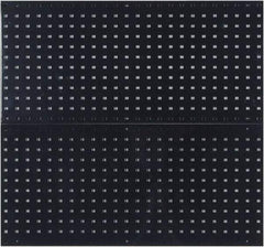 Triton - 18" Wide x 36" High Industrial Steel Tool Peg Board System - 2 Panels, Steel with Epoxy Coating, Black - Benchmark Tooling