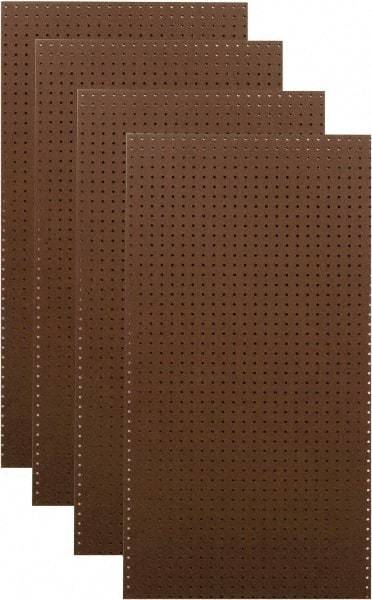 Triton - 24" Wide x 48" High Peg Board Storage Board - 4 Panels, Hardboard, Brown - Benchmark Tooling