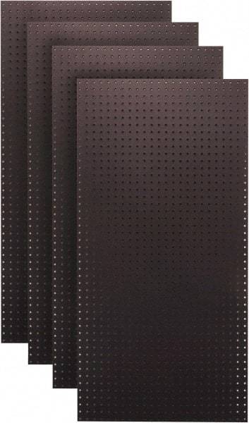 Triton - 24" Wide x 48" High Peg Board Storage Board - 4 Panels, Hardboard, Black - Benchmark Tooling