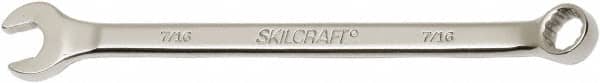 Ability One - 7/16" 12 Point Combination Wrench - 15° Offset Angle, Steel, Chrome Finish - Benchmark Tooling