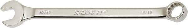 Ability One - 13/16" 12 Point Combination Wrench - 15° Offset Angle, Steel, Chrome Finish - Benchmark Tooling
