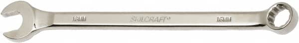 Ability One - 16mm 12 Point Combination Wrench - 15° Offset Angle, Steel, Chrome Finish - Benchmark Tooling