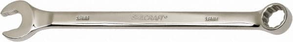 Ability One - 18mm 12 Point Combination Wrench - 15° Offset Angle, Steel, Chrome Finish - Benchmark Tooling